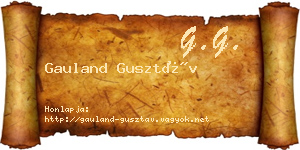 Gauland Gusztáv névjegykártya